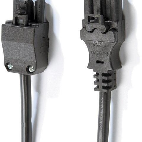 Metalicon PL-WMWF/02-BK Connector Lead 3 Pole GST Male to Female Connector (No Retainer Clips) 2m - Black