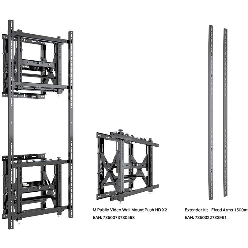 Multibrackets M Public Video Wall Mount Push HD 1600 XL