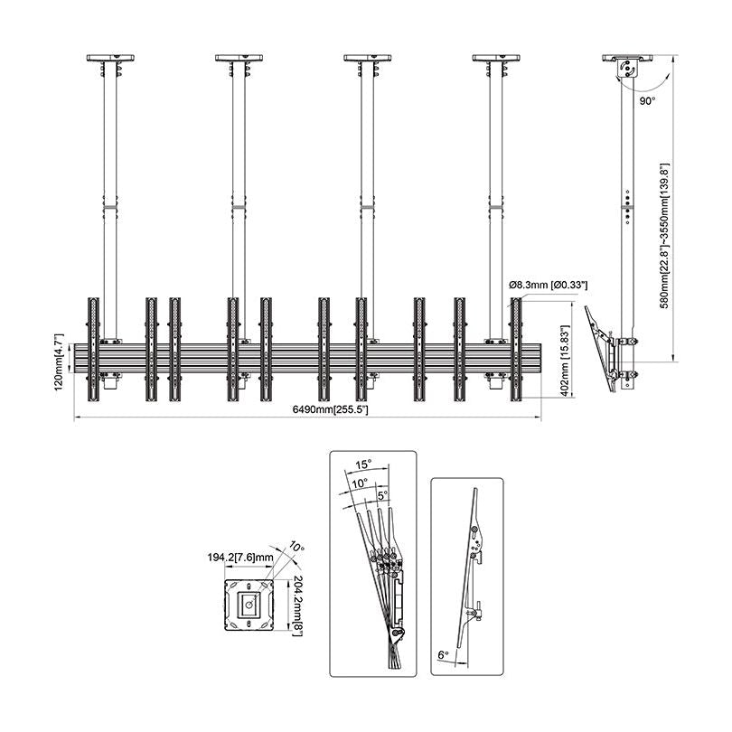 Multibrackets M Ceiling Mount Pro MBC5X1U