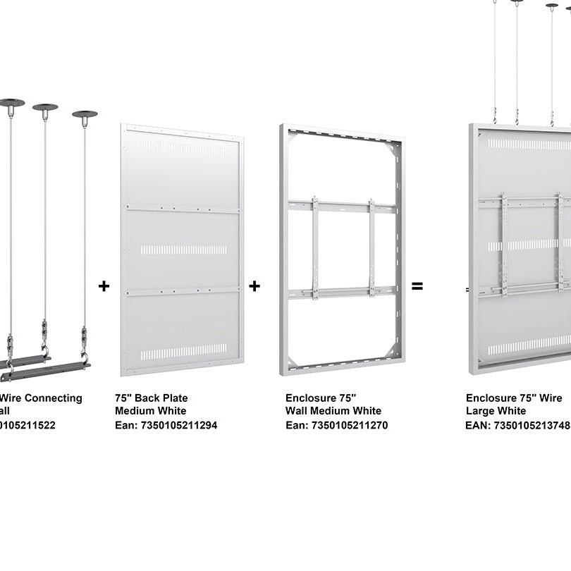 Multibrackets M Pro Series Enclosure 75" Wire Medium White