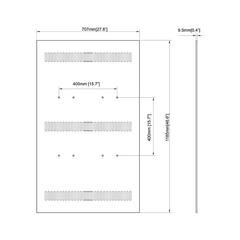 Multibrackets M Pro Series - Enclosure 50" Back Plate Medium White