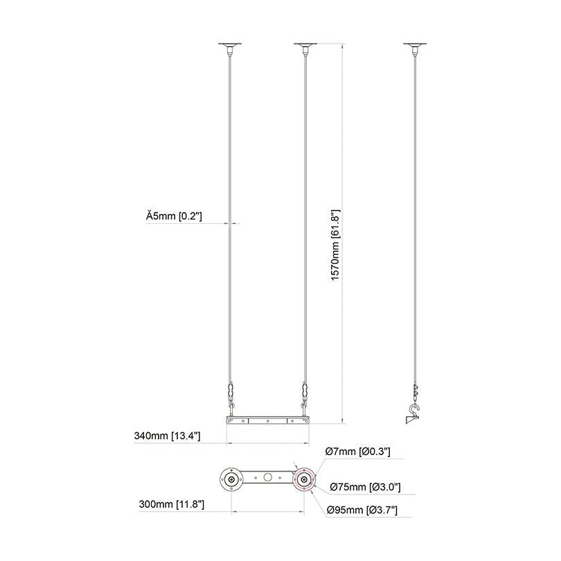 Multibrackets M Pro Series - 1500mm Wire Connecting Plate Small
