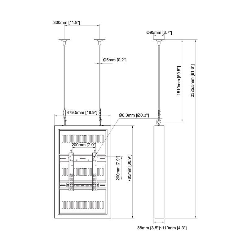 Multibrackets M Pro Series - Enclosure 32" Wire Small White