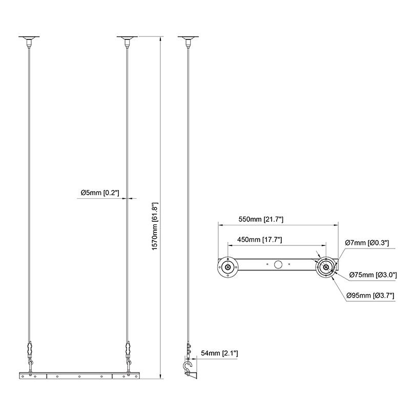 Multibrackets M Pro Series - 1500mm Wire Connecting Plate Medium