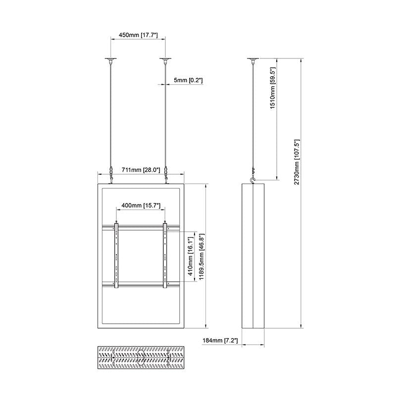 Multibrackets M Pro Series - Enclosure 50" Wall Medium Black