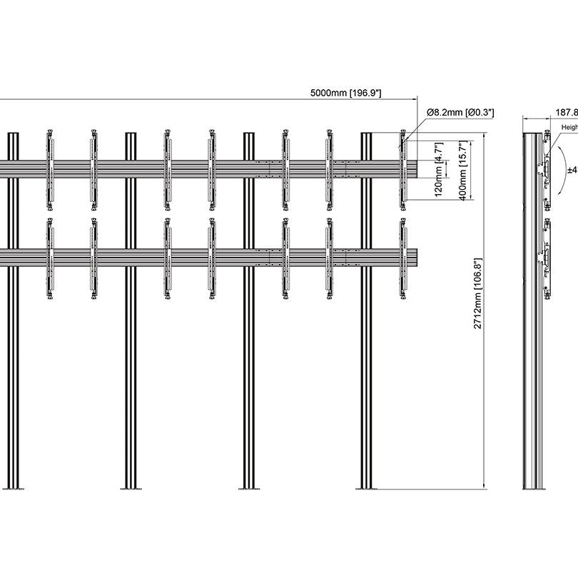 Multibrackets M Pro Series - Video Wall Floormount MBFM4x2U
