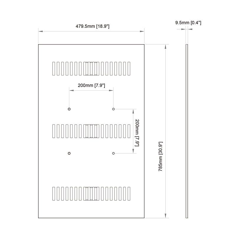 Multibrackets M Pro Series - Enclosure 32" Back Plate Small White