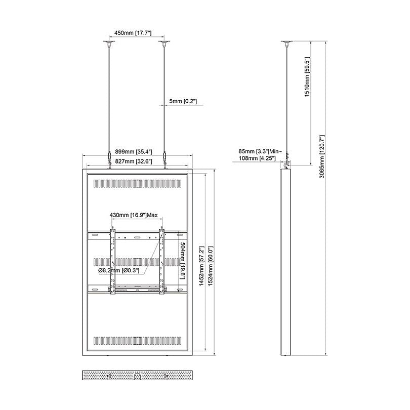 Multibrackets M Pro Series - Enclosure 65" Wire Medium Black