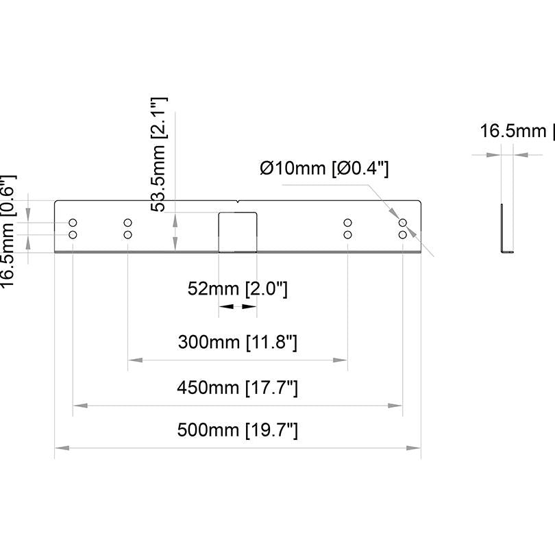 Multibrackets M Pro Series - Landscape Installation Template Black