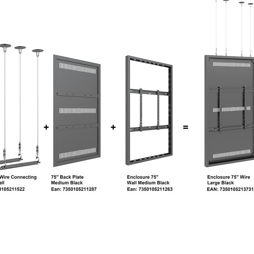 Multibrackets M Pro Series Enclosure 75" Wire Medium Black