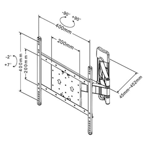Multibrackets M VESA Flexarm Tilt & Turn III