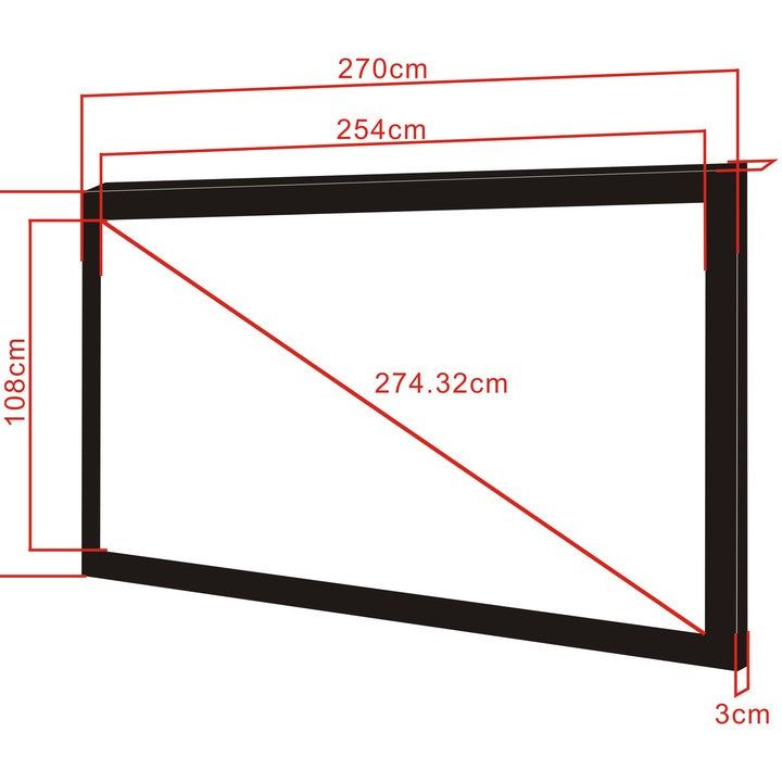 Multibrackets M 2.35:1 Framed Projection Screen 254x108, 108"