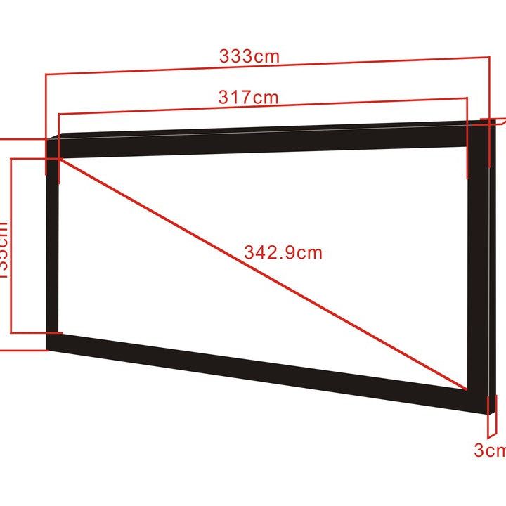 Multibrackets M 2.35:1 Framed Projection Screen 317x135, 135"