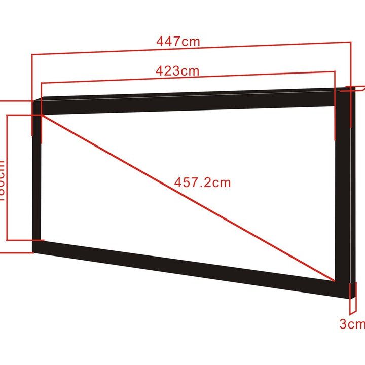 Multibrackets M 2.35:1 Framed Projection Screen 423x180, 180"
