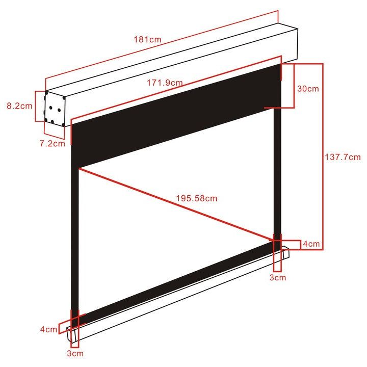 Multibrackets M 16:10 Motorized Projection Screen 165,9x103,7, 77"