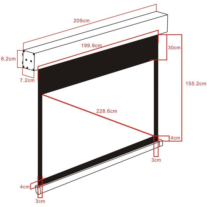 Multibrackets M 16:10 Motorized Projection Screen 193,9x121,2, 90"