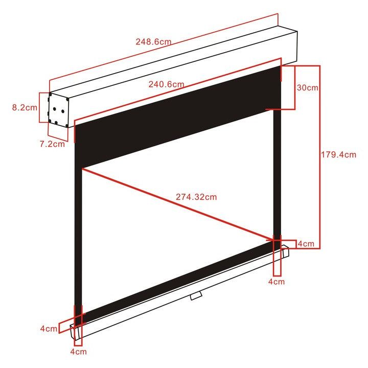 Multibrackets M 16:10 Manual Projection Screen 232,6x145,4, 108"