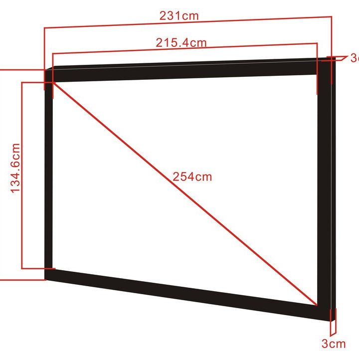 Multibrackets M 16:10 Framed Projection Screen 215,4x134,6, 100"