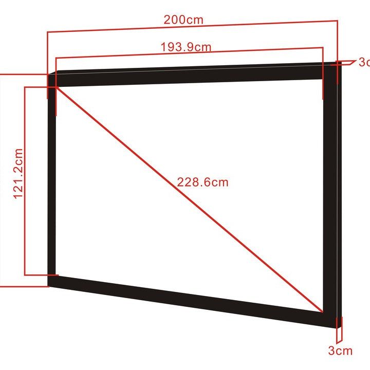 Multibrackets M 16:10 Framed Projection Screen 193,9x121,2, 90"