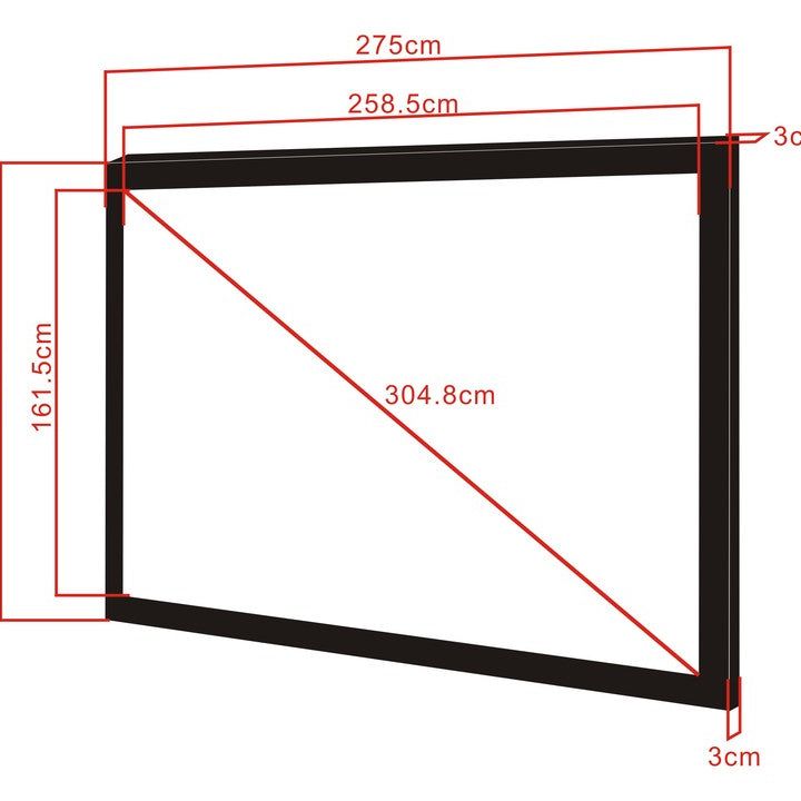 Multibrackets M 16:10 Framed Projection Screen 258,5x161,5, 120"