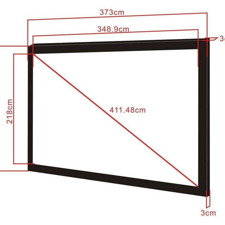 Multibrackets M 16:10 Framed Projection Screen 348,9x218, 162"