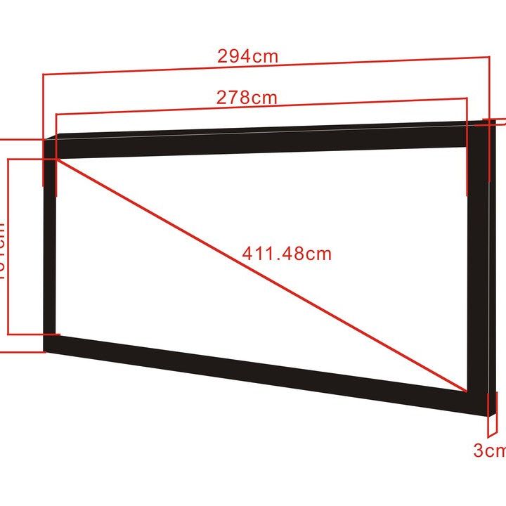 Multibrackets M 2.35:1 Framed Projection Screen 378x161, 162"