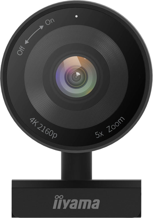 iiyama UC-CAM10PRO-1 4K Webcam with Built in Microphone and 120 degree view with Auto Tracking