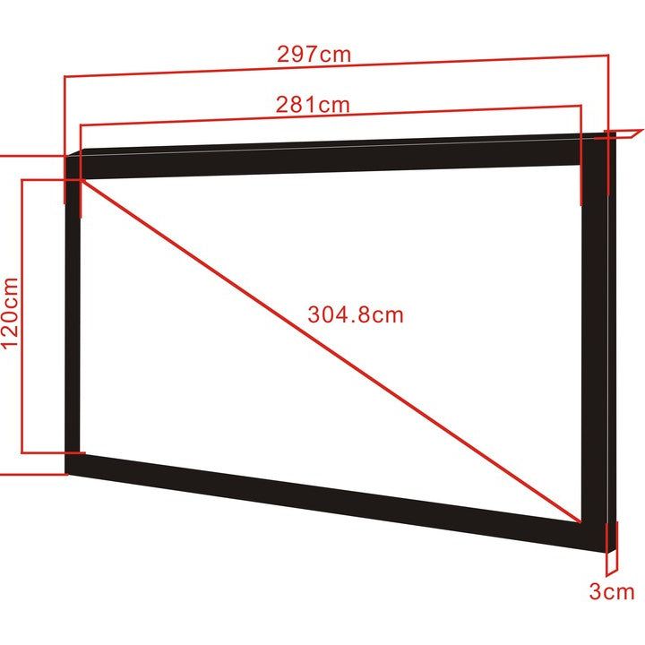 Multibrackets M 2.35:1 Framed Projection Screen 281x120, 120"