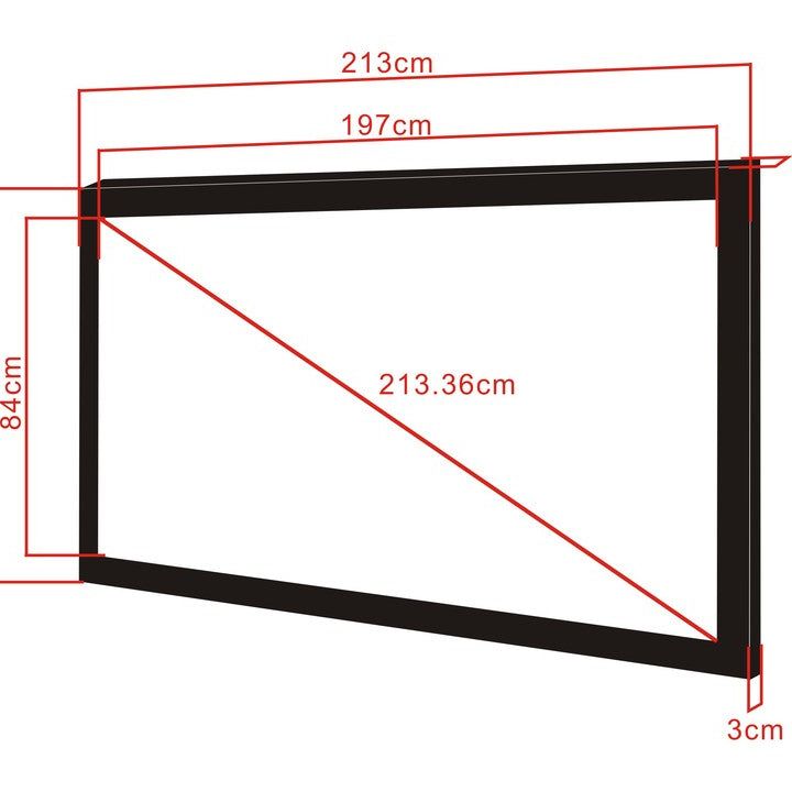 Multibrackets M 2.35:1 Framed Projection Screen 197x84, 84"