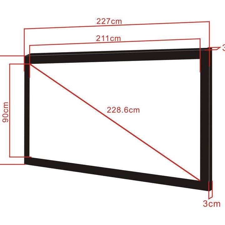 Multibrackets M 2.35:1 Framed Projection Screen 211x90, 90"