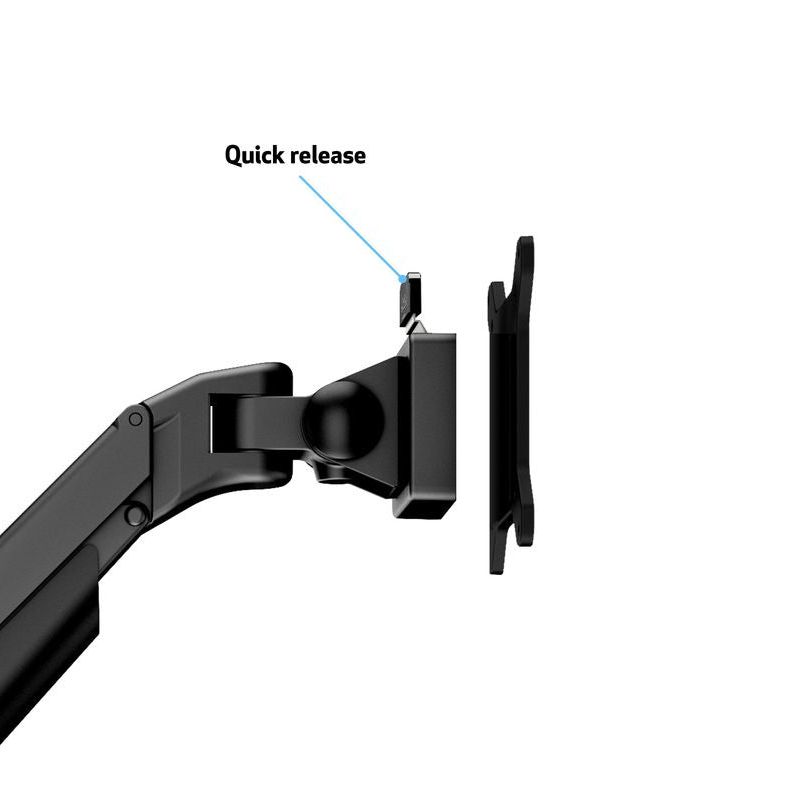 Multibrackets M VESA Gas Lift Arm Desk or Wall Basic Black