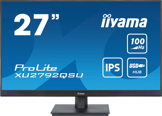 iiyama ProLite XU2792QSU-B6 27" WQHD IPS technology panel with USB hub and 100Hz refresh rate