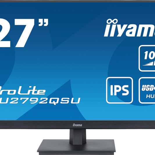 iiyama ProLite XU2792QSU-B6 27" WQHD IPS technology panel with USB hub and 100Hz refresh rate