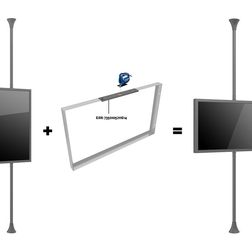 Multibrackets M Pro Series Enclosure 65" Floor to Ceiling Medium Black