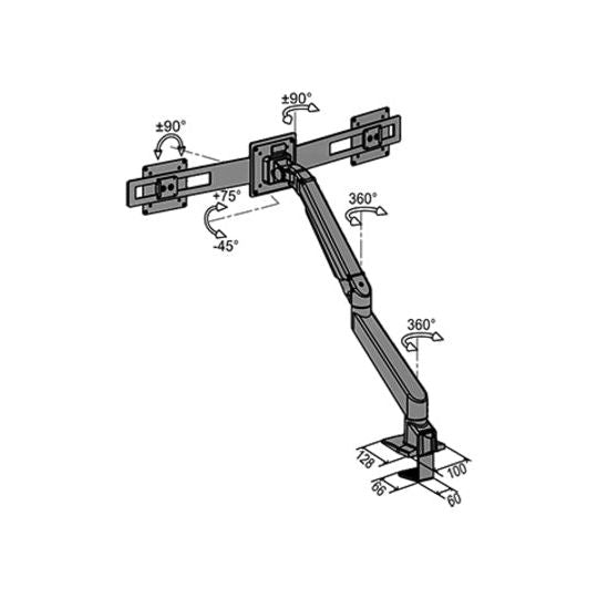 Multibrackets M VESA 75 100 Duo Quick Release Plate Black