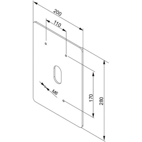 Multibrackets M Projector Holder Adapter Plate Motorized Mount HD/SD