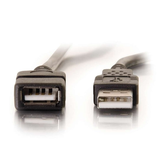 C2G 6.6ft (2m) USB 2.0 A Male to A Female Extension Cable - Black