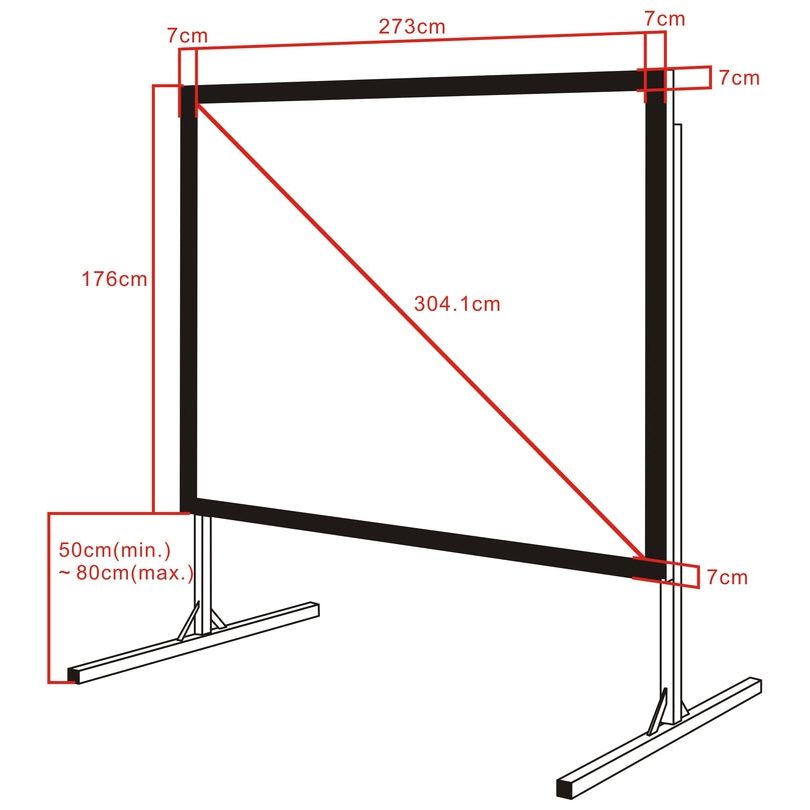 Multibrackets M Quick Fold Projection Screen, 16:10,258x161,120''