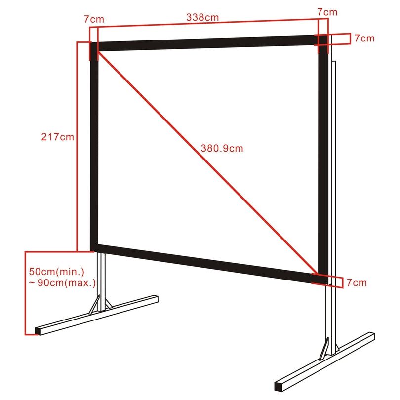 Multibrackets M Quick Fold Projection Screen, 16:10,323x202,150''