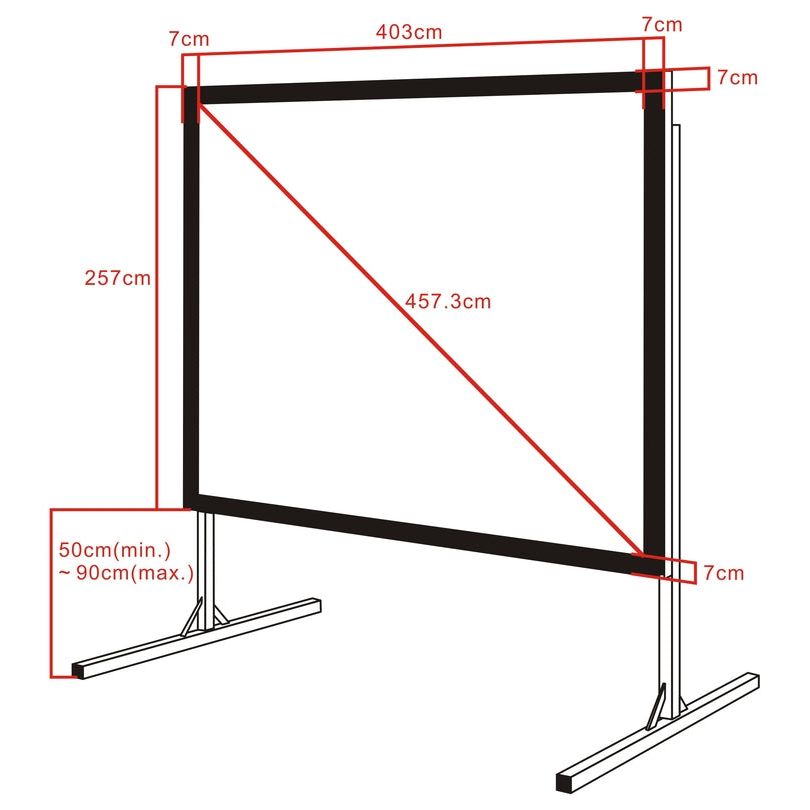 Multibrackets M Quick Fold Projection Screen, 16:10,388x242,180''