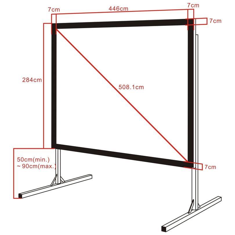 Multibrackets M Quick Fold Projection Screen, 16:10,431x269,200''