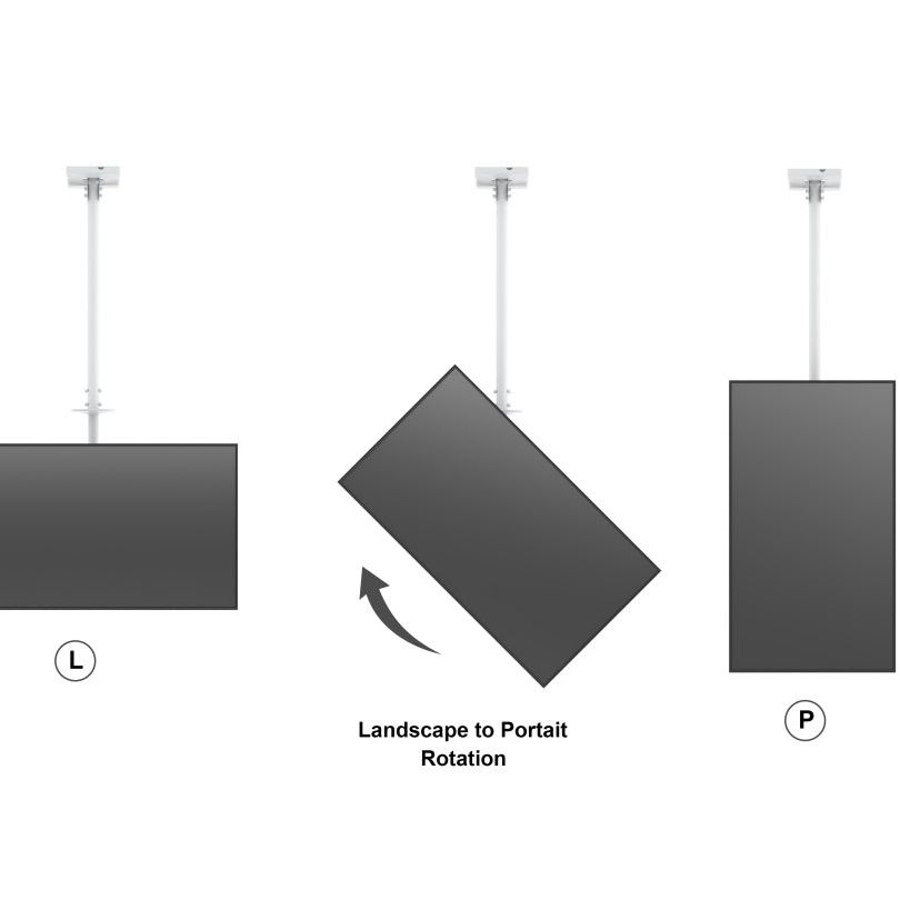 Multibrackets M Public Ceilingmount Medium Single White 3000