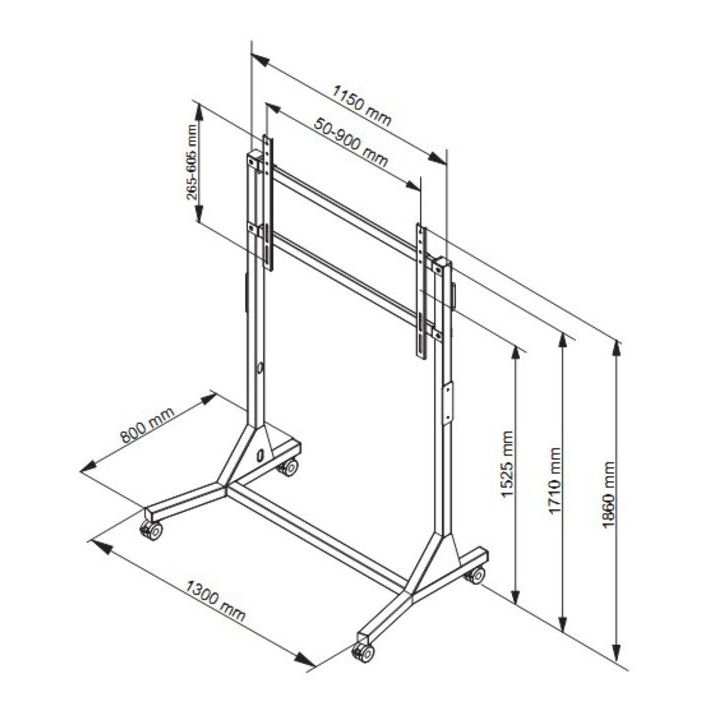 Multibrackets M Manual Floorstand 130Kg White SD