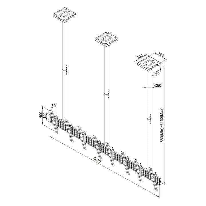 Multibrackets M Ceiling Mount Pro MBC4X1U