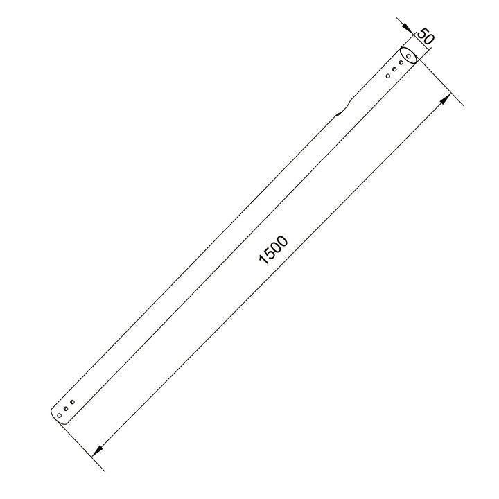 Multibrackets M Pro Series - Extension Pipe 1.5m Black