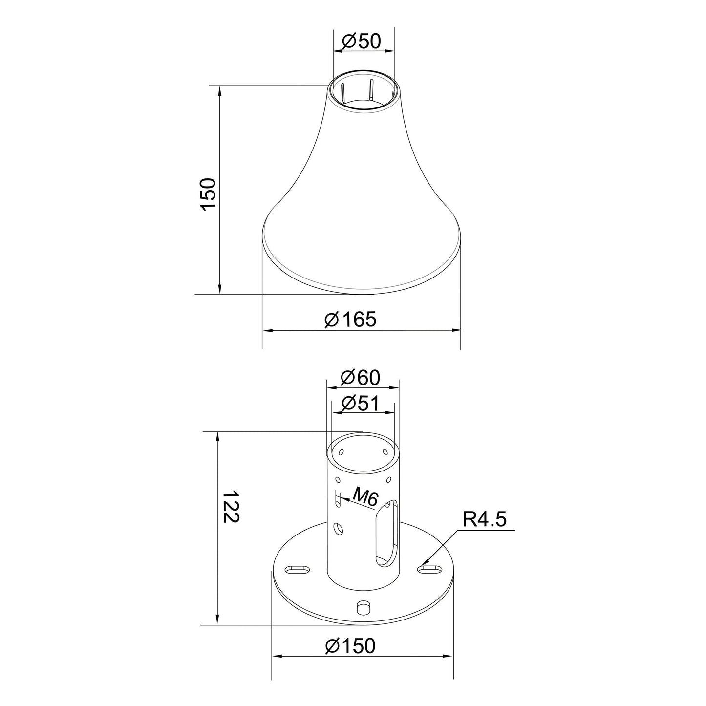 Multibrackets M Pro Series - Floor To Ceiling Wall Plate White