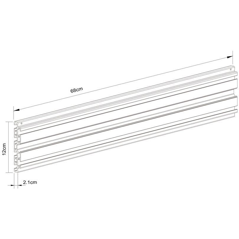 Multibrackets M Pro Series - Single Screen Rail 68cm Black
