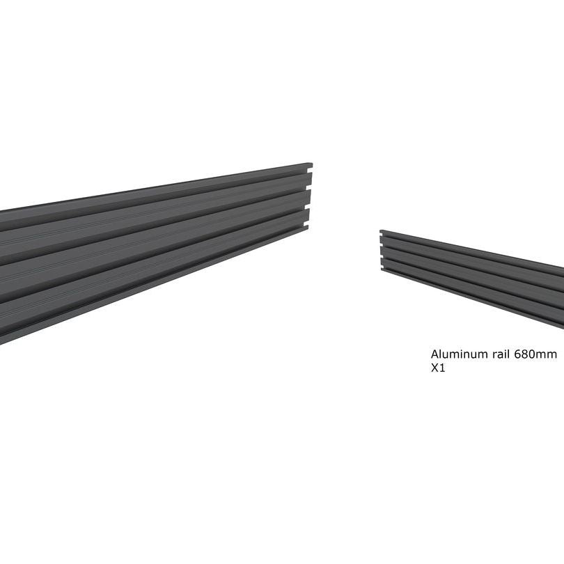 Multibrackets M Pro Series - Single Screen Rail 68cm Black