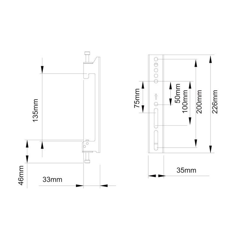 Multibrackets M Pro Series - Fixed Arms 200mm