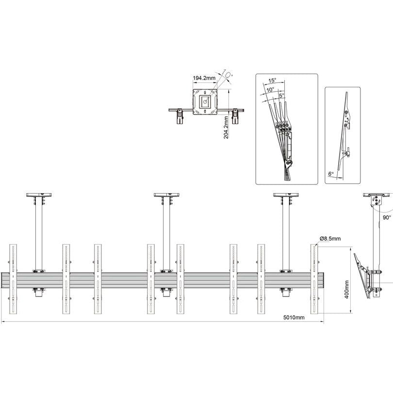 Multibrackets M Menu Board Mount Pro MBC4X1U